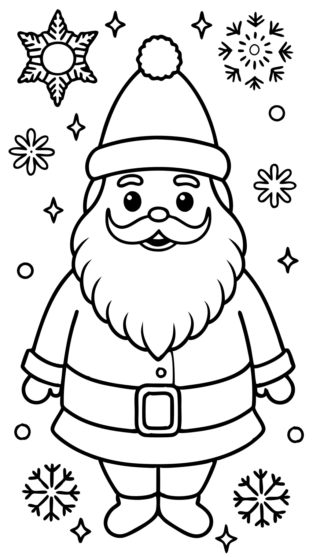 pages à colorier gratuites du Père Noël à imprimer